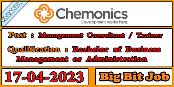 Chemonics Vacancy - Management Consultant / Trainer