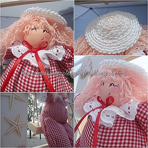 bambola cicciotta con cappellino particolari