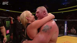 Brock Lesner Hug His Wife Rena Lesnar