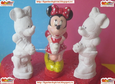 statueta figurina colombina minnie mouse de pictat