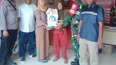 Bantuan Bahan Pangan Beras di Salurkan 9 Desa (Kampung) 