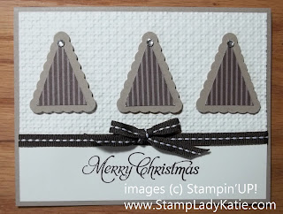 Holiday Card using the Petite Pennant Punch to make Christmas trees