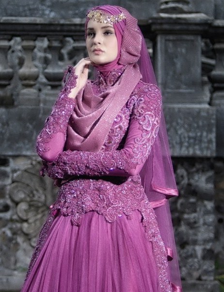 desain model hijab pengantin terbaru