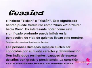 significado del nombre Gessica