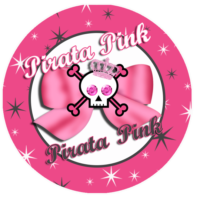 Pink Pirate, Toppers or Free Printable Candy Bar Labels.