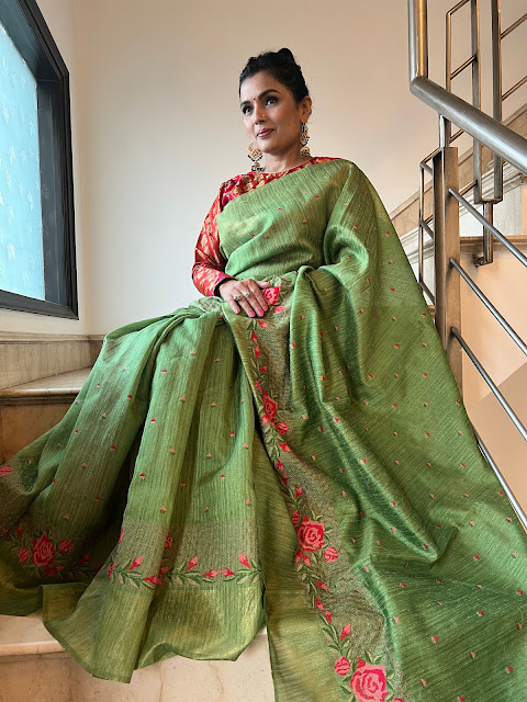 Embroidered saree