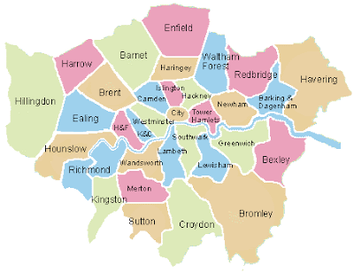 London Map Political Regional