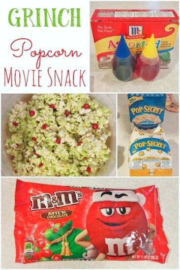 Grinch Popcorn Movie Snack Recipe