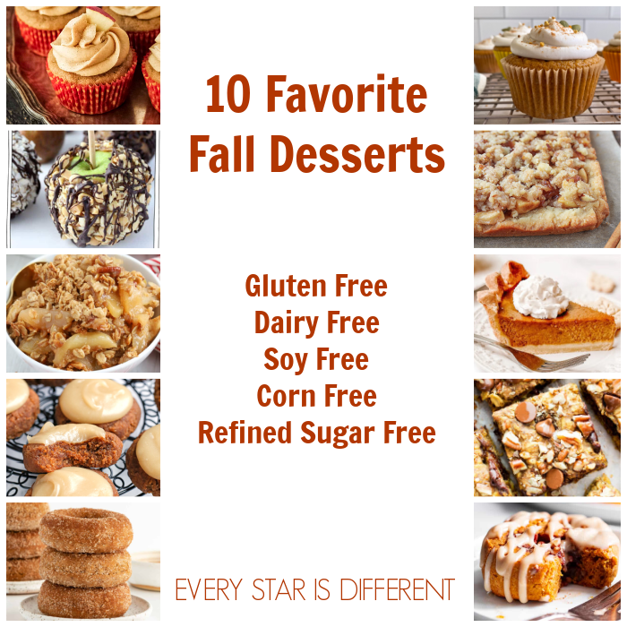 10 Fall Desserts: Gluten Free, Dairy Free, Soy Free, Corn Free & Refined Sugar Free