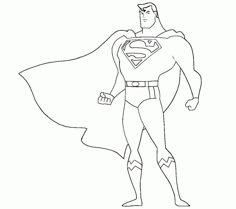 Superman Easy Coloring Pages Coloring