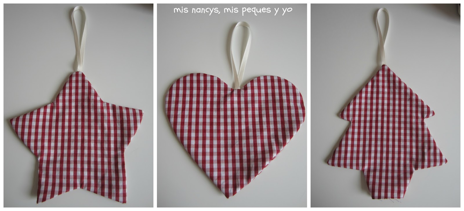 mis nancys, mis peques y yo, tutorial DIY adornos Navidad, planchar estrella, corazón y árbol