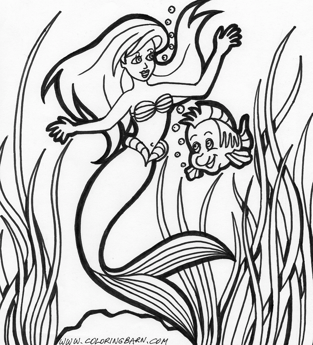 Top 25 Free Printable Little Mermaid Coloring Pages Online - mermaid coloring pages to print