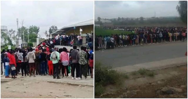 EPZ gates in Kitengela where people scarmbling for work