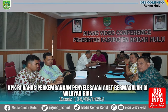 KPK RI Bahas Perkembangan Penyelesaian Aset Bermasalah di Wilayah Riau Secara Virtual