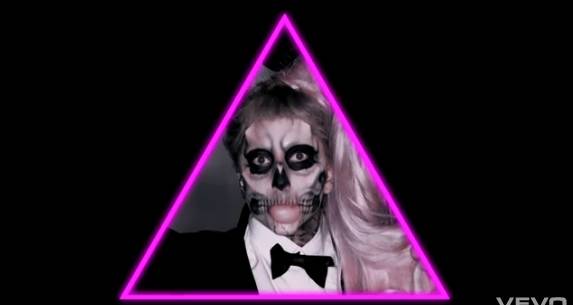 lady gaga born this way skeleton tattoo. lady gaga born this way