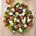 Roasted vegetable & feta tostada