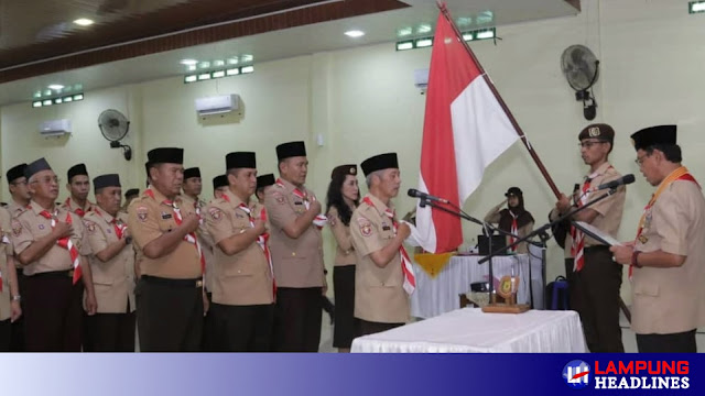 Dikukuhkan!!! Mabicab, Kwarcab, dan LPK serta DKC Pramuka Pringsewu 2020-2025