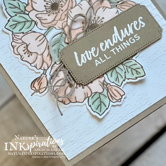 Stampin' Up! Enduring Beauty stamped card details | Nature's INKspirations by Angie McKenzie