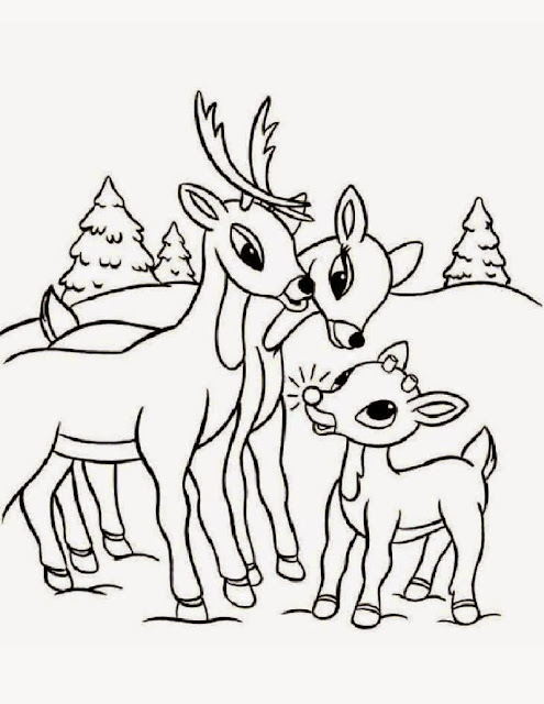 Santa's Reindeer Rudolf coloring.filminspector.com