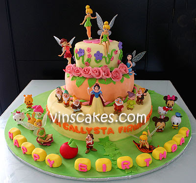 Tinkerbell Birthday Cake on Cakes Shop  Snow White   Tinkerbell Cake For Callysta S Birthday