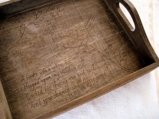 Woodburned Tea Tray