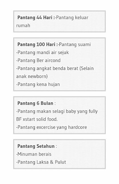 Petua pantang bersalin - Product Report