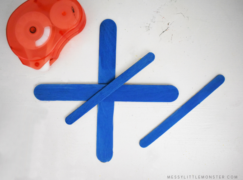 diy popsicle stick snowflake craft