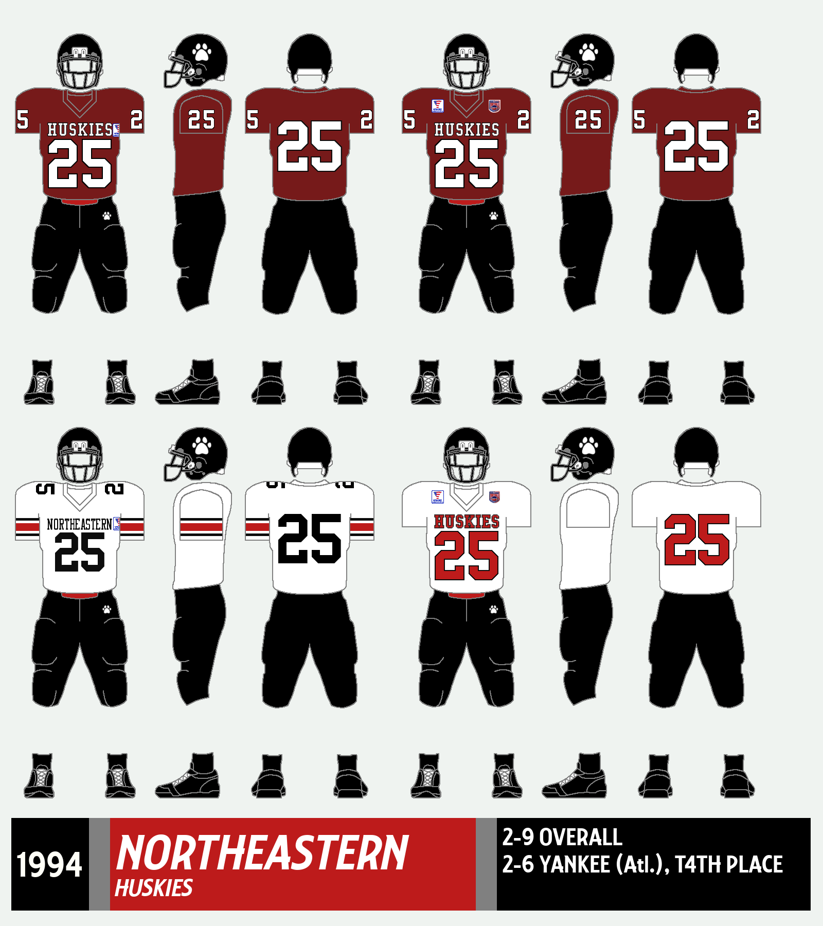 Vintage Northeastern University Football Jersey