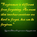 Forgiveness is different from forgetting