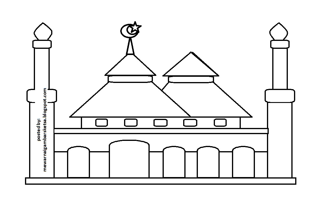 Mewarnai Gambar Masjid