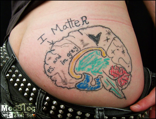 SKIP THE JUMP for a kidtastic brain, with the tattoo skills of a (preschool) 