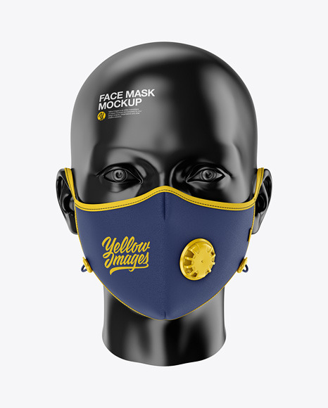 Download Anti-Pollution Face Mask with Exhalation Valve - Front View