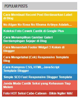 Widget Popular Posts Warna-Warni