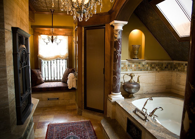 Massive stone bathroom 