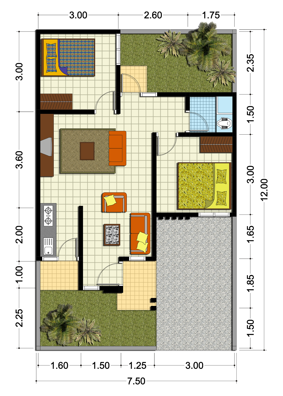 64 Desain Rumah Minimalis Dapur Di Depan Desain Rumah Minimalis