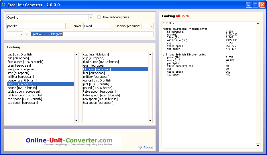 WELCOME TO THE WORLD: Download Software Free Unit Converter