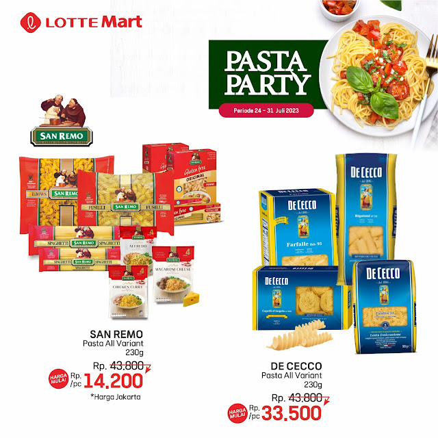 Pasta Party Lottemart 24 - 31 Juli 2023