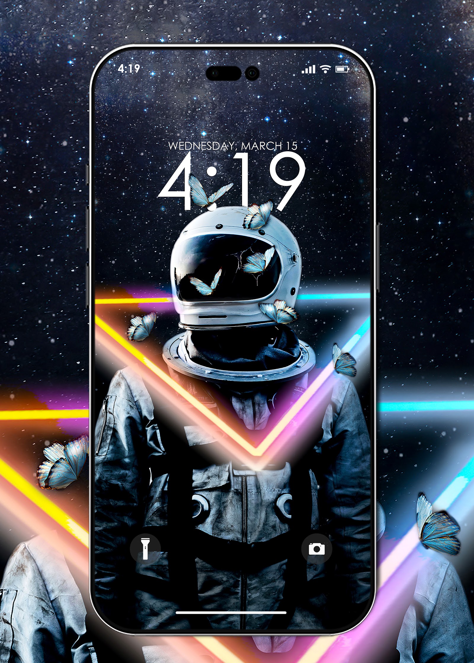 Hình nền Astronaut cho iPhone sẽ mang đến cho bạn cảm giác thực sự như đang khám phá không gian vũ trụ mỗi khi mở khóa điện thoại. Được thiết kế độc đáo và sắc nét, đây chắc chắn sẽ là lựa chọn tuyệt vời cho điện thoại của bạn!