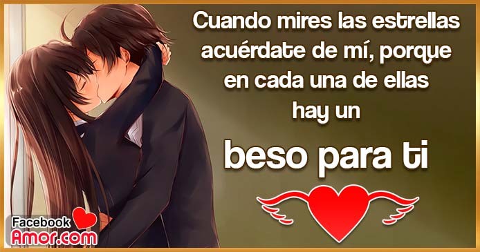 Imágenes de besos apasionados con frases de amor