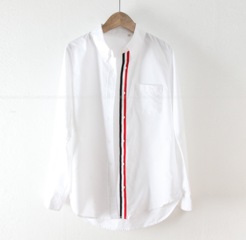 Striped Inner Pocket Collared Shirt