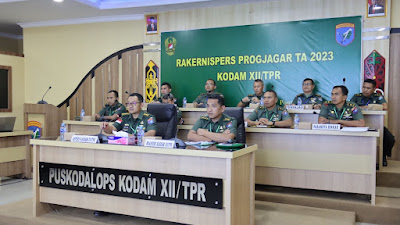 Aspers Kasdam XII/Tpr Pimpin Rakernis Bidang Personel TA 2023
