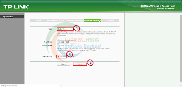 شرح بالصور ضبط اعدادات اكسز بوينت tp link tl wa801nd