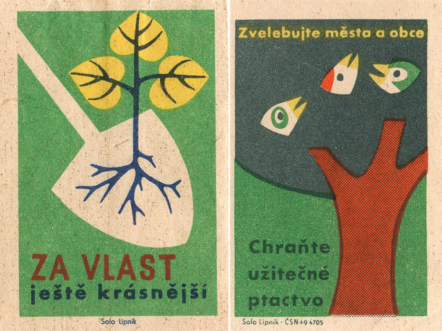 Caixinhas de fósforo européias da década de 60 com mensagens curiosas