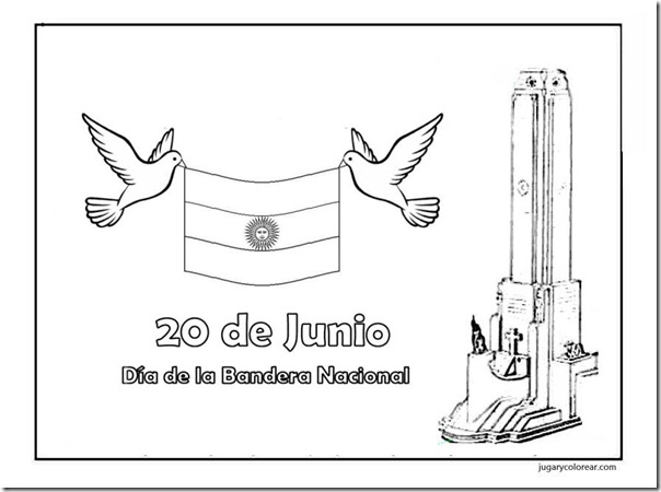20 De Junio Colorear Dia De La Bandera Nacional Jugar Y Colorear