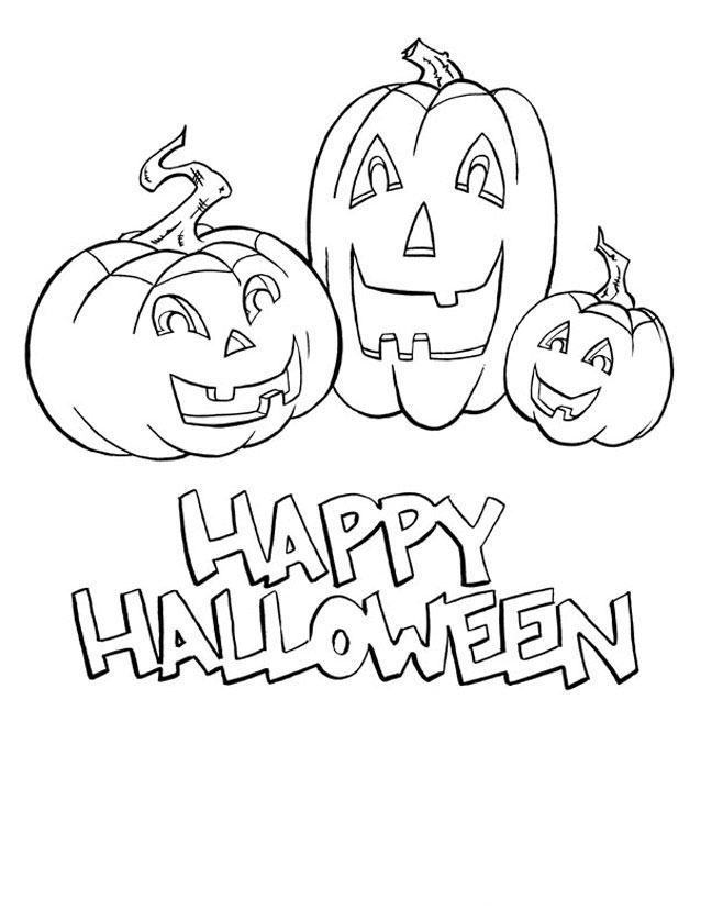 halloween coloring pages: Happy Halloween Coloring Pages