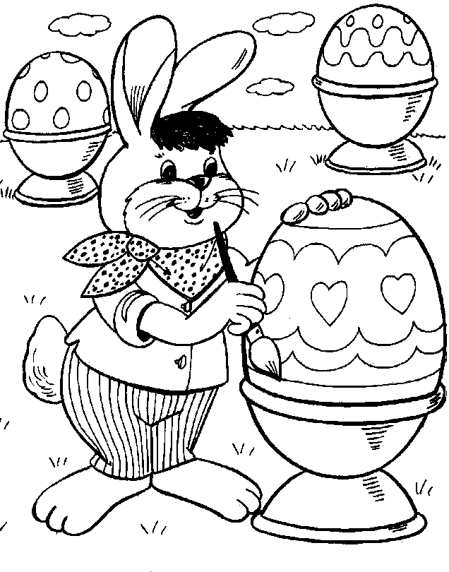 happy easter coloring pics. easter eggs coloring pages
