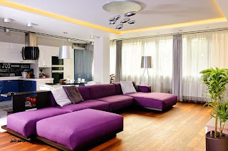 Fancy Purple Living Room For 2014