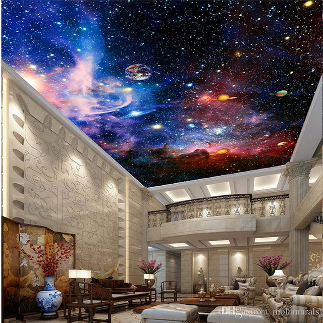 Amazing universe false ceiling design ideas image