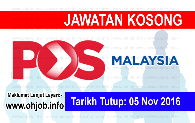 Jawatan Kosong Pos Malaysia Berhad (05 November 2016 