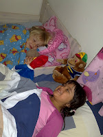 Melissa and Therese at their sleepover